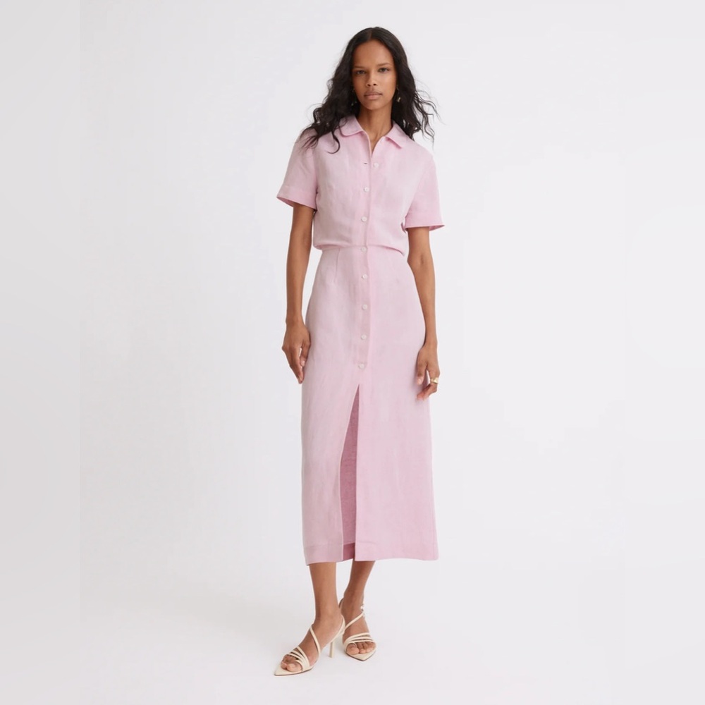 Matthew Bruch Midi Skirt Dress in pink size 1